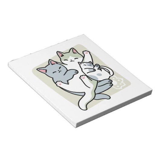 Laze Furr Days - Schattige Lazy Cats Design Notitieblok (Schuin)