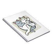 Laze Furr Days - Schattige Lazy Cats Design Notitieboek (Rechterzijde)