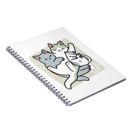 Laze Furr Days - Schattige Lazy Cats Design Notitieboek (Rechterzijde)