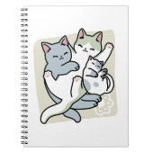 Laze Furr Days - Schattige Lazy Cats Design Notitieboek (Voorkant)