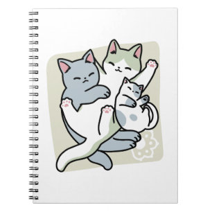 Laze Furr Days - Schattige Lazy Cats Design Notitieboek