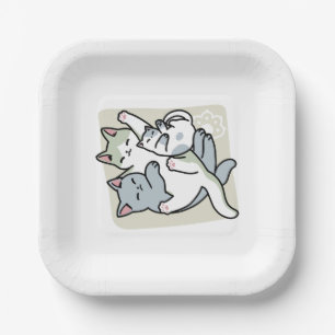 Laze Furr Days - Schattige Lazy Cats Design Papieren Bordje