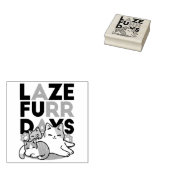Laze Furr Days - Schattige Lazy Cats Design Rubberstempel (Gestempeld)