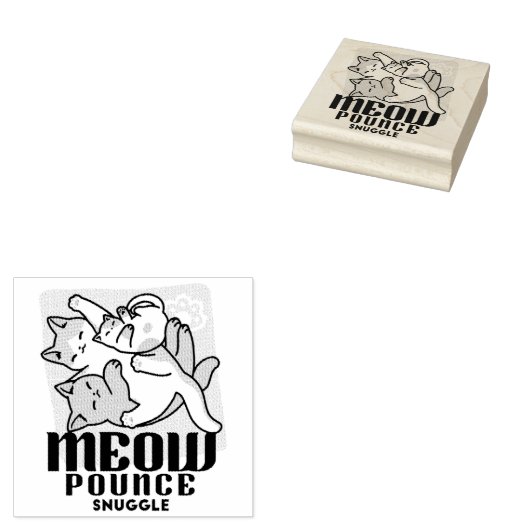 Laze Furr Days - Schattige Lazy Cats Design Rubberstempel (Gestempeld)