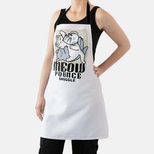 Laze Furr Days - Schattige Lazy Cats Design Schort (Insitu)