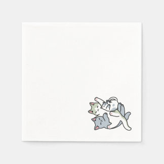 Laze Furr Days - Schattige Lazy Cats Design Servet