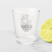 Laze Furr Days - Schattige Lazy Cats Design Shot Glas (Achterkant)