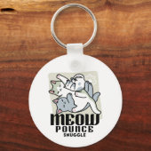 Laze Furr Days - Schattige Lazy Cats Design Sleutelhanger (Achterkant)