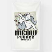 Laze Furr Days - Schattige Lazy Cats Design Spandoek (Verticaal)