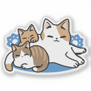 Laze Furr Days - Schattige Lazy Cats Design Sticker