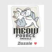 Laze Furr Days - Schattige Lazy Cats Design Sticker (Vel)