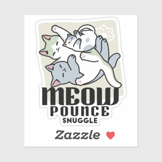 Laze Furr Days - Schattige Lazy Cats Design Sticker (Vel)