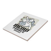 Laze Furr Days - Schattige Lazy Cats Design Tegeltje (Zijkant)