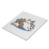 Laze Furr Days - Schattige Lazy Cats Design Tegeltje (Zijkant)