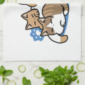 Laze Furr Days - Schattige Lazy Cats Design Theedoek (Gevouwen)