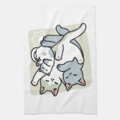 Laze Furr Days - Schattige Lazy Cats Design Theedoek (Verticaal)