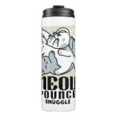 Laze Furr Days - Schattige Lazy Cats Design Thermosbeker (Voorkant)