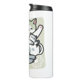 Laze Furr Days - Schattige Lazy Cats Design Thermosbeker (Geroteerd rechts)