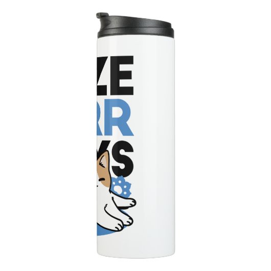 Laze Furr Days - Schattige Lazy Cats Design Thermosbeker (Geroteerd rechts)