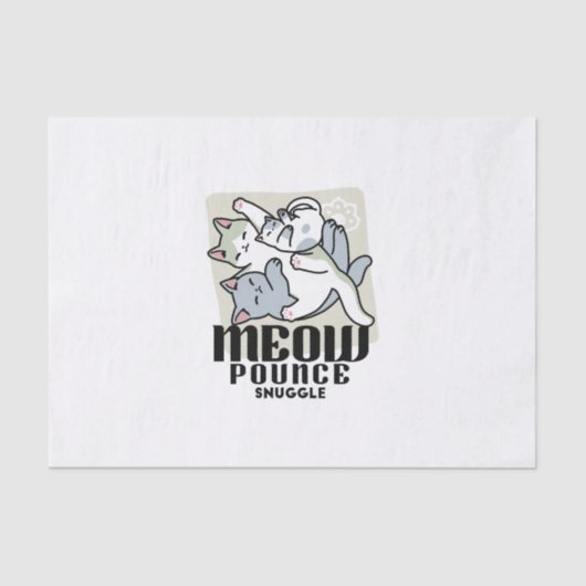 Laze Furr Days - Schattige Lazy Cats Design Tissuepapier (Voorkant)