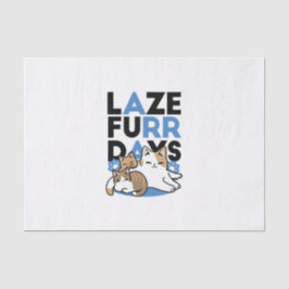 Laze Furr Days - Schattige Lazy Cats Design Tissuepapier