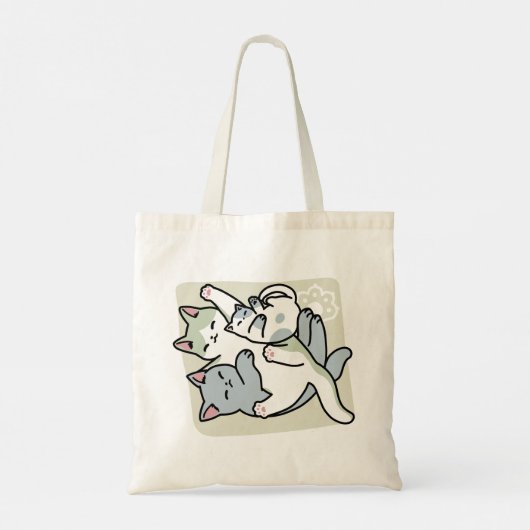 Laze Furr Days - Schattige Lazy Cats Design Tote Bag (Achterkant)