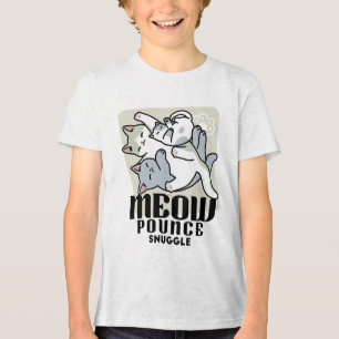 Laze Furr Days - Schattige Lazy Cats Design Tri-Blend Shirt