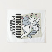 Laze Furr Days - Schattige Lazy Cats Design Wandkleed (Voorkant (horizontaal))