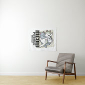 Laze Furr Days - Schattige Lazy Cats Design Wandkleed (In Situ (horizontaal))