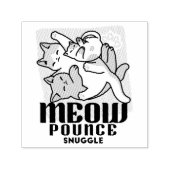 Laze Furr Days - Schattige Lazy Cats Design Zelfinktende Stempel (Design)