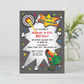 Lazer Label verjaardagsfeestje Kaart (Staand voorkant)