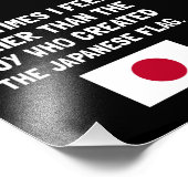 Lazier Japanse vlag Foto Afdruk (Hoek)