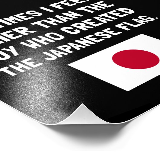 Lazier Japanse vlag Foto Afdruk (Hoek)