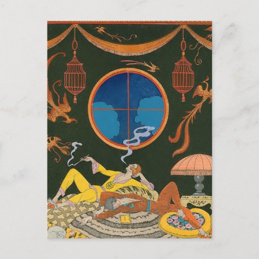 Laziness door George Barbier Briefkaart (Voorkant)