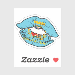 Lazio Lazian lippenstift liefde vlag Sticker