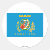 Lazio vlag ronde sticker (Voorkant)