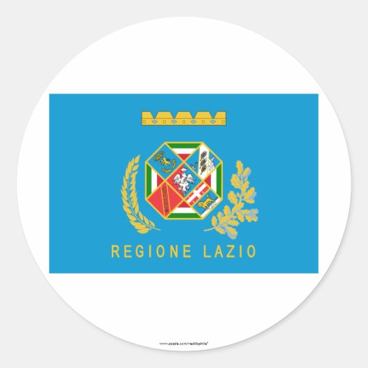 Lazio vlag ronde sticker (Voorkant)
