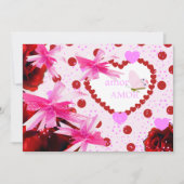 Lazos y corazones de amor para los enamorados kaart (Voorkant)