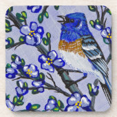 Lazuli Bunting Bier Onderzetter (Voorkant)