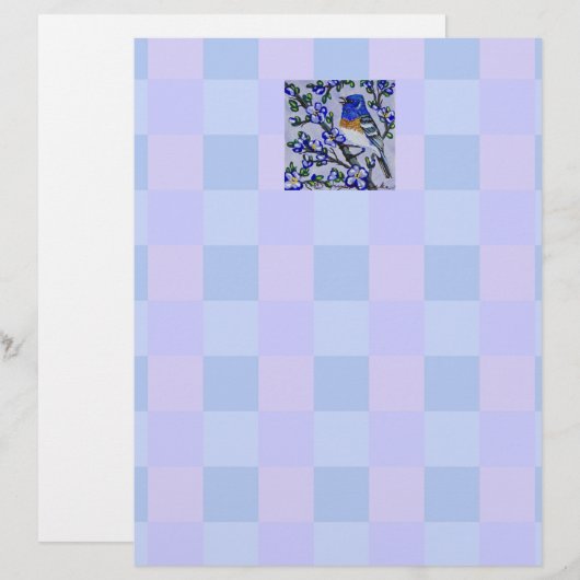 Lazuli Bunting Briefpapier (Voorkant / Achterkant)