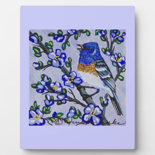 Lazuli Bunting Fotoplaat (Voorkant)