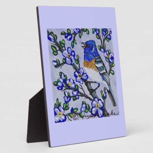 Lazuli Bunting Fotoplaat (Zijkant)