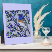 Lazuli Bunting Fotoplaat (Zijkant)