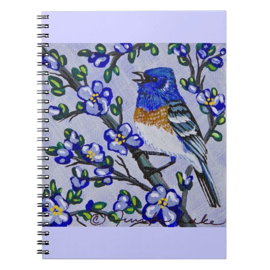 Lazuli Bunting Notitieboek (Voorkant)