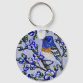 Lazuli Bunting Sleutelhanger (Voorkant)