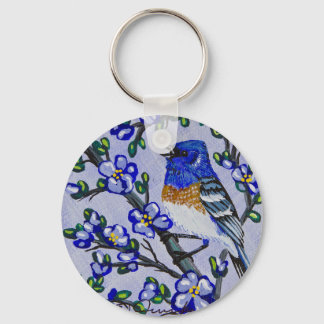 Lazuli Bunting Sleutelhanger