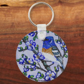 Lazuli Bunting Sleutelhanger (Voorkant)
