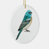 Lazuli Bunting Songbird Keramisch Ornament (Rechts)