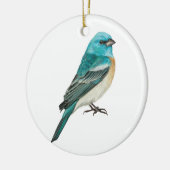 Lazuli Bunting Songbird Keramisch Ornament (Links)