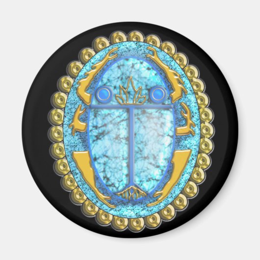 lazuli scarab magneet (Voorkant)